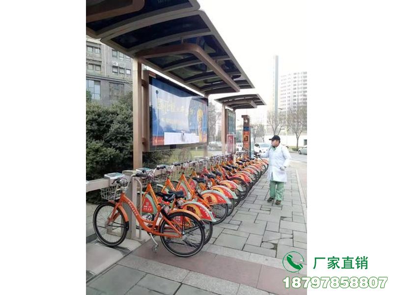 河源公交站点共享自行车棚